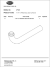 1-1/4 x 8� Stainless steel wall bend