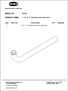 1-1/4 x 15 Stainless steel wall bend