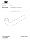 1-1/2 x 8 Stainless steel wall bend