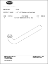 1-1/2 x 15 Stainless steel wall bend