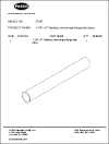 1-1/4 x 8 Stainless steel single flanged tail piece