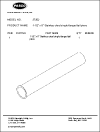 1-1/2 x 8 Stainless steel single flanged tail piece