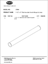 1-1/2 x 12 Stainless steel double flange tail piece