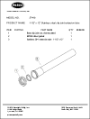 1-1/2 x 12 Stainless steel slip joint extension tube