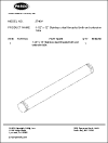 1-1/2 x 12 Stainless steel threaded both end extension tube